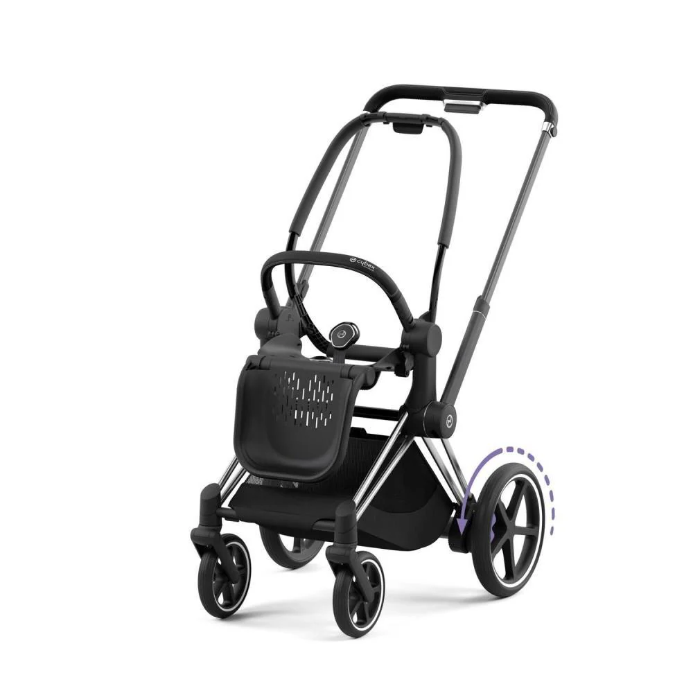 Chassis Cybex Platinum e-Priam e Estrutura do Assento Chrome Black