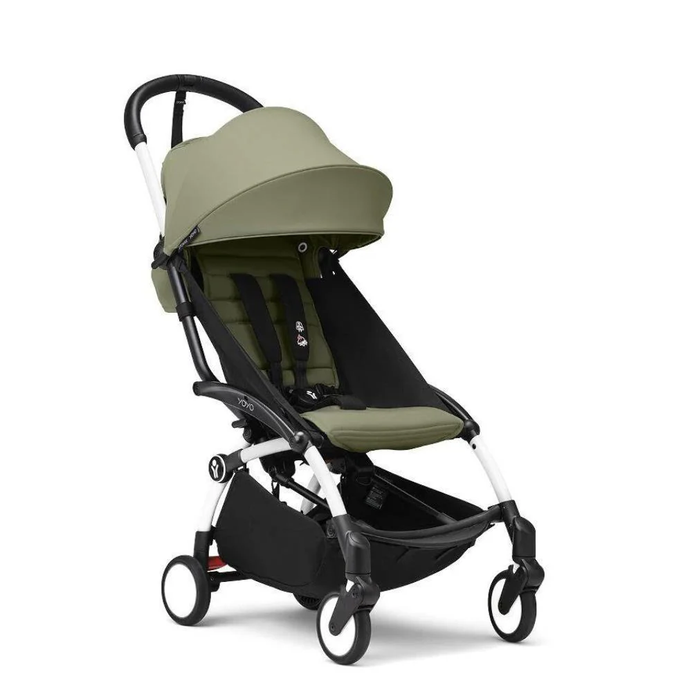 Chassis Stokke Yoyo³ White + Color Pack Yoyo +6M Olive