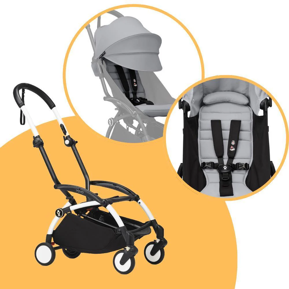 Chassis Stokke Yoyo³ White + Color Pack Yoyo +6M Stone - Image 2