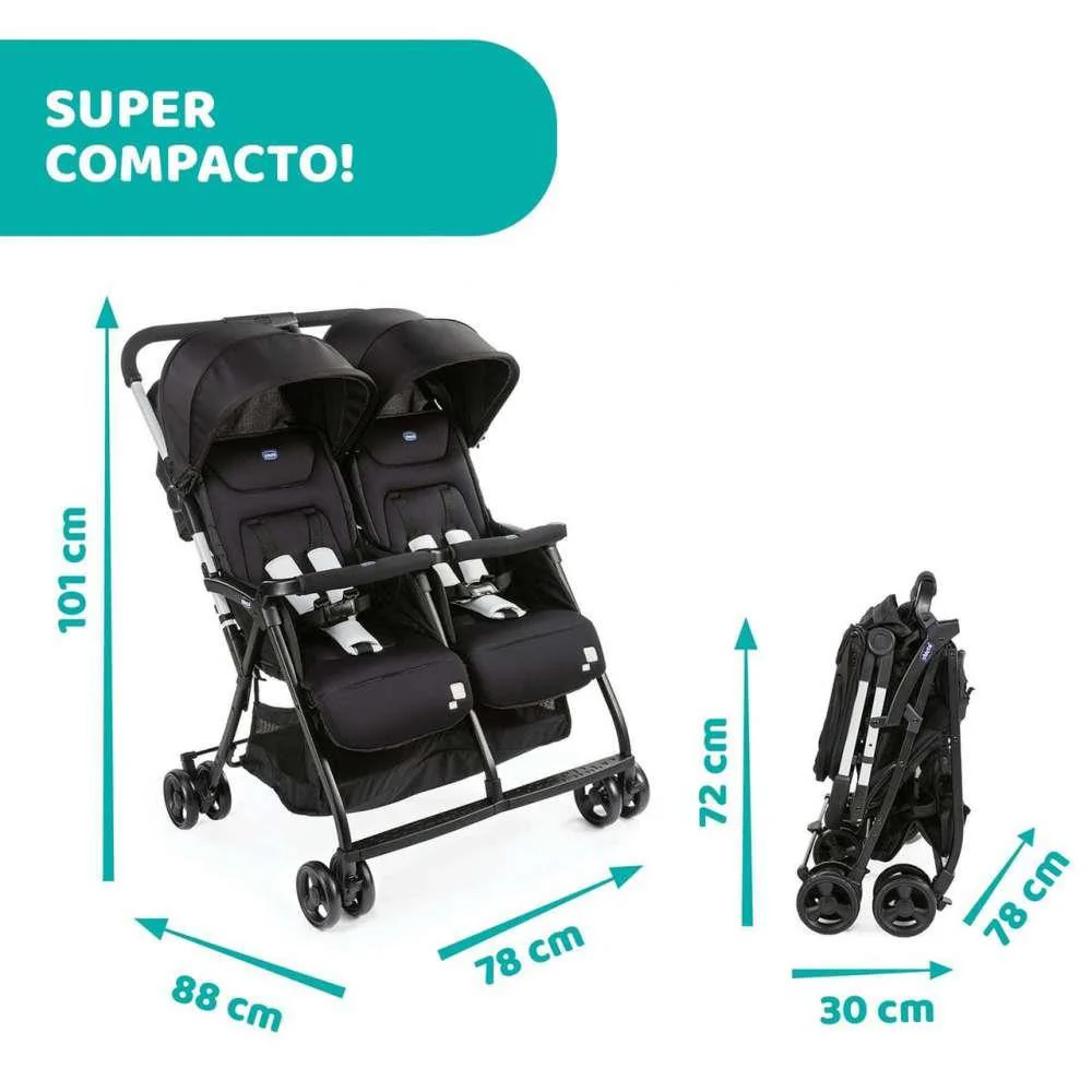 Carrinho Chicco Ohlalà Twin Black Night - Image 10