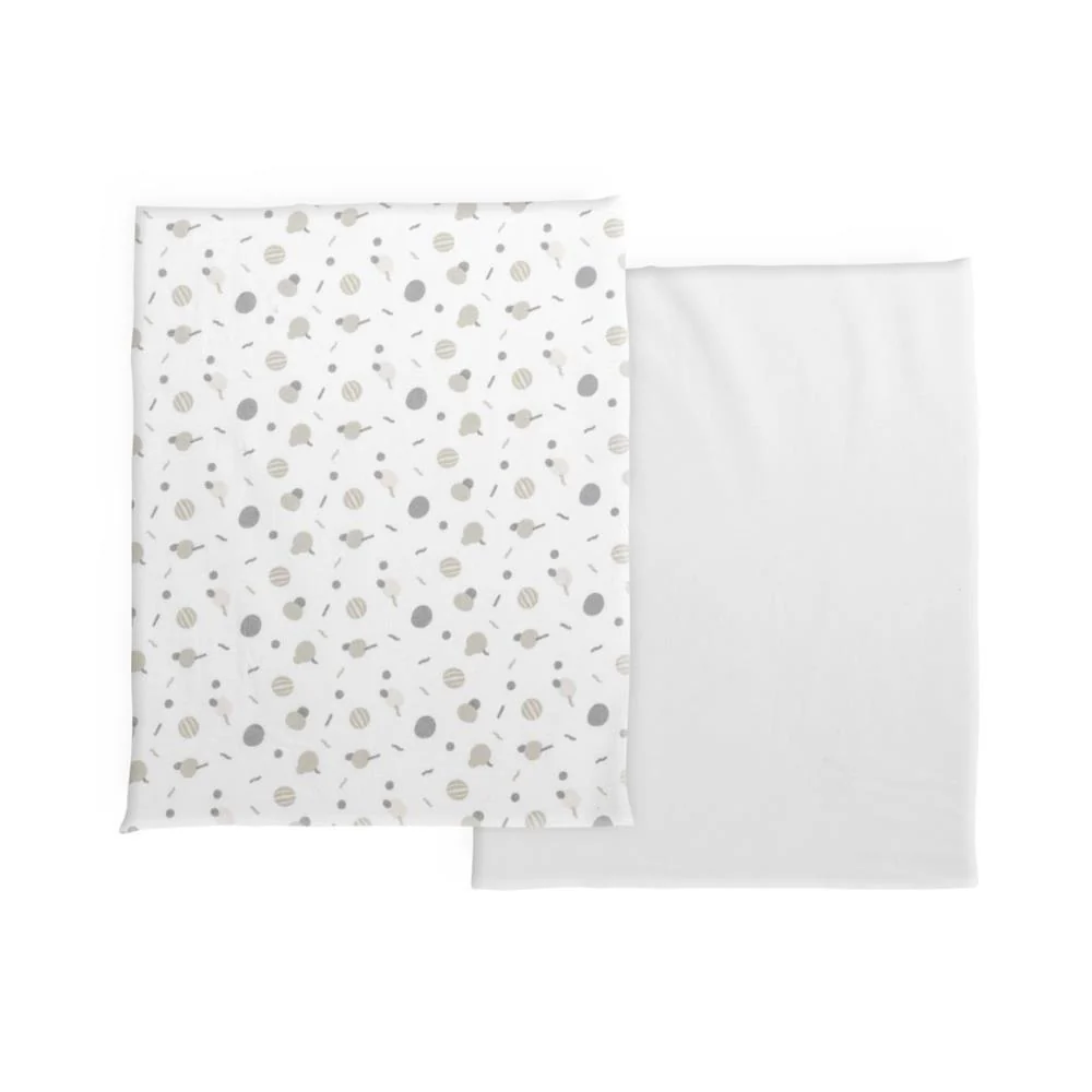 Conjunto de 2 Lençóis em Algodão Confetti para Chicco Next2Me Forever - Image 2