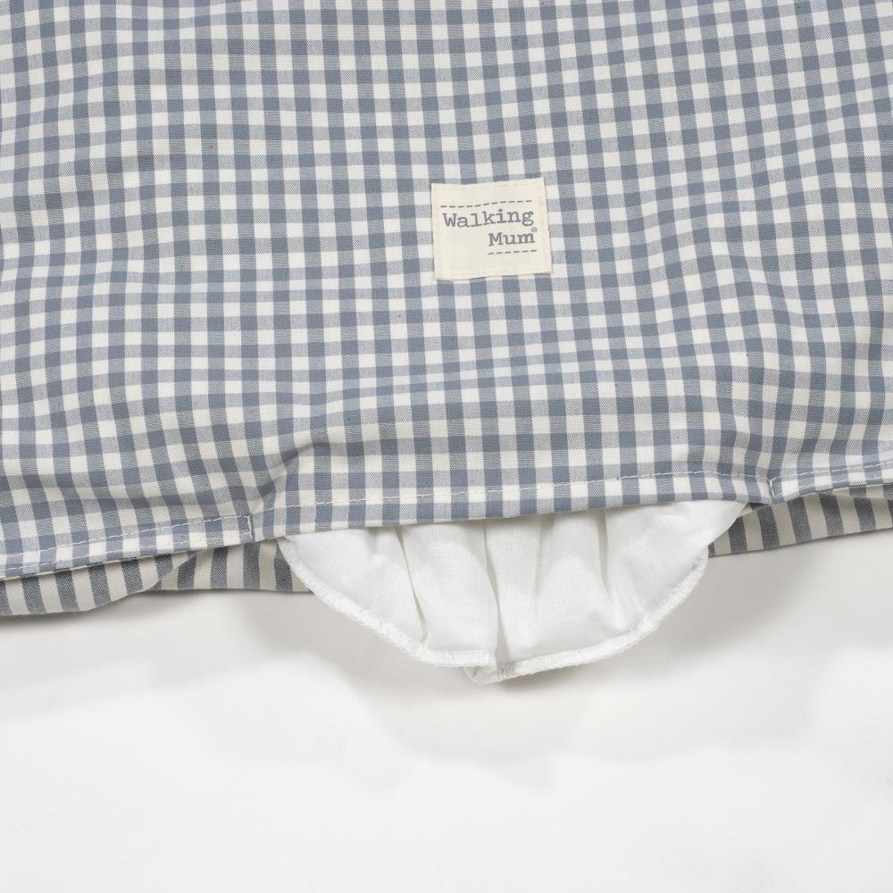 Conjunto de 3 Peças para Berço 90x50cm Walking Mum Vichy/Strips Matcha - Image 12