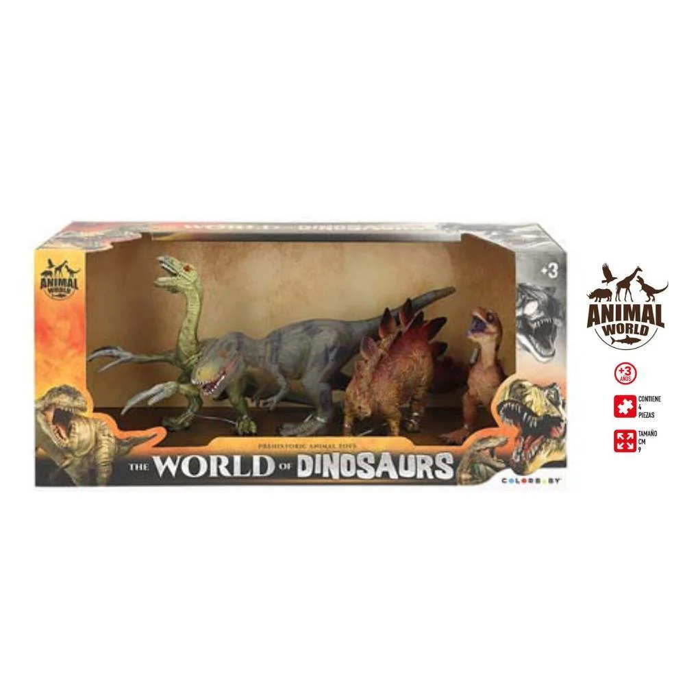 Conjunto de 4 Dinossauros Animal World - Image 2