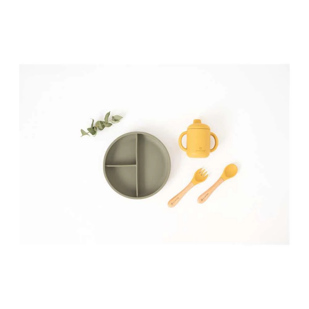 Conjunto de Alimentação com 5 Peças em Silicone Verde - Image 5