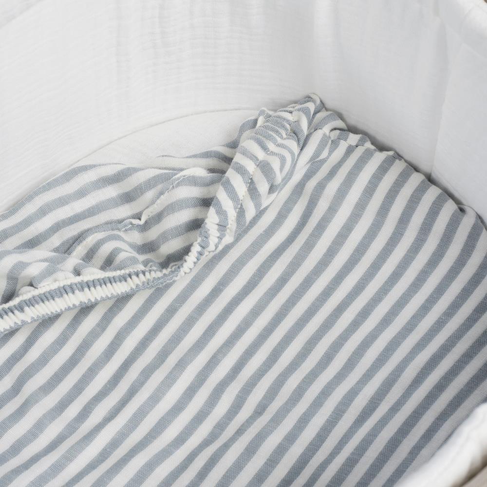 Conjunto de Lençóis para Alcofa Walking Mum Praliné Strips/Vichy Matcha - Image 6