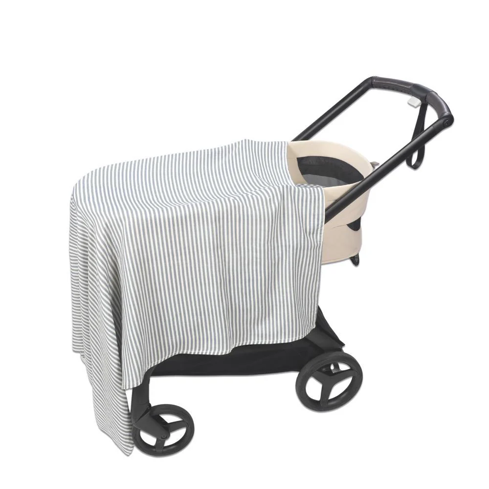 Conjunto de Lençóis para Alcofa Walking Mum Praliné Vichy/Strips Matcha - Image 6