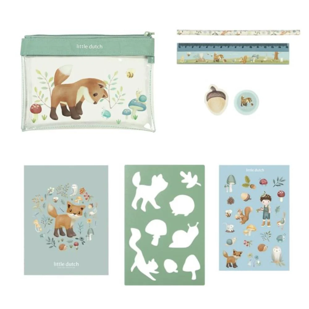 Conjunto de Papelaria com Estojo Little Dutch Forest Friends - Image 2