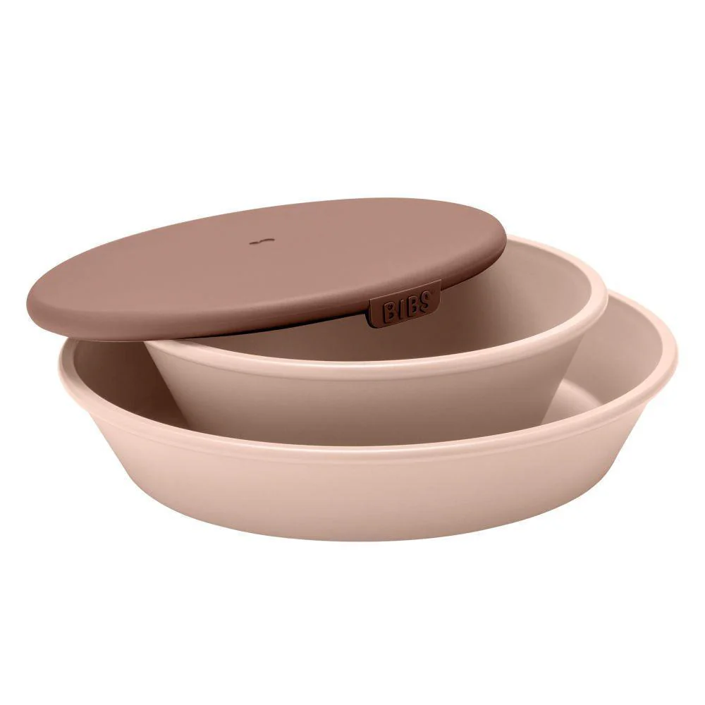 Conjunto de Refeição com Prato e Taça com Tampa Blush