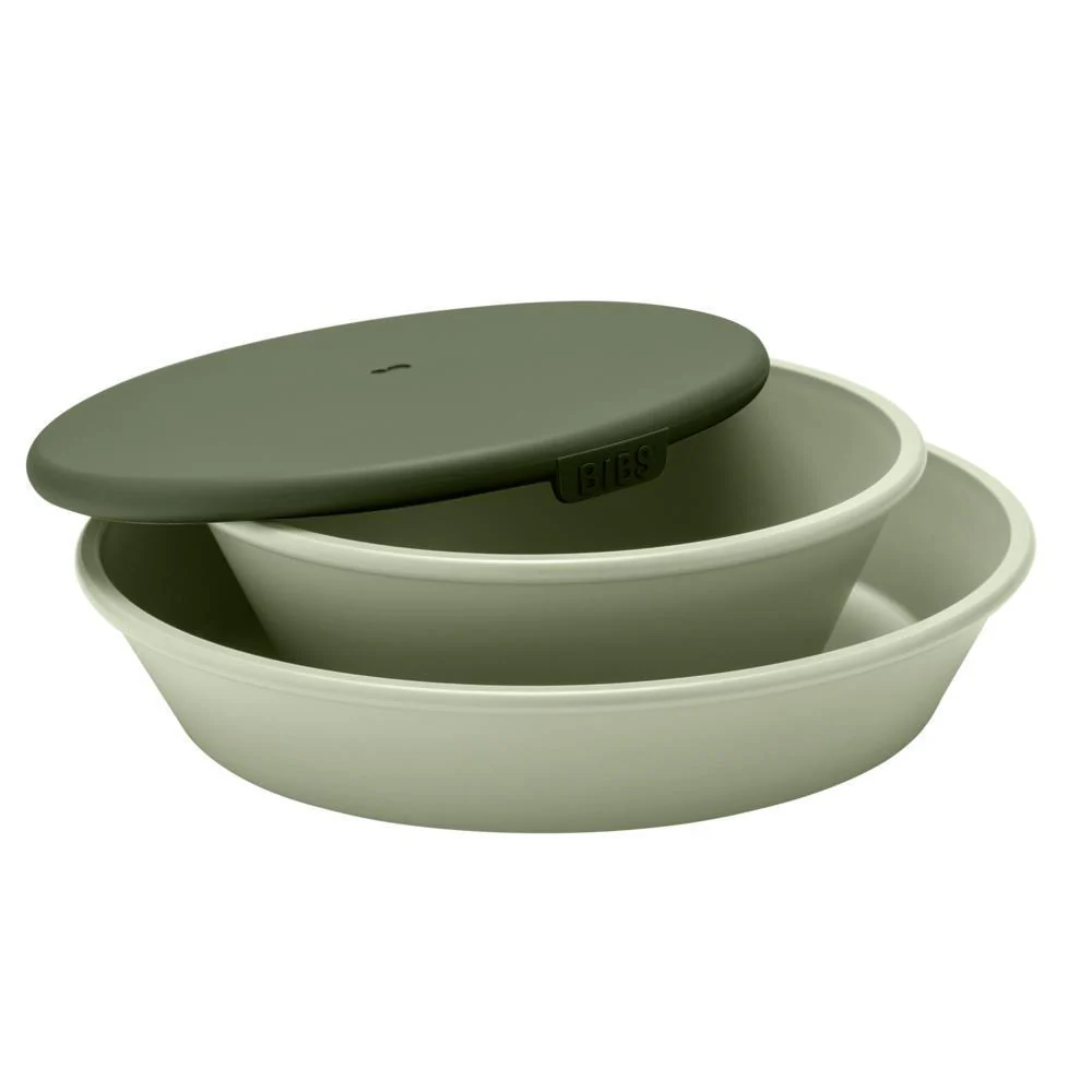 Conjunto de Refeição com Prato e Taça com Tampa Sage
