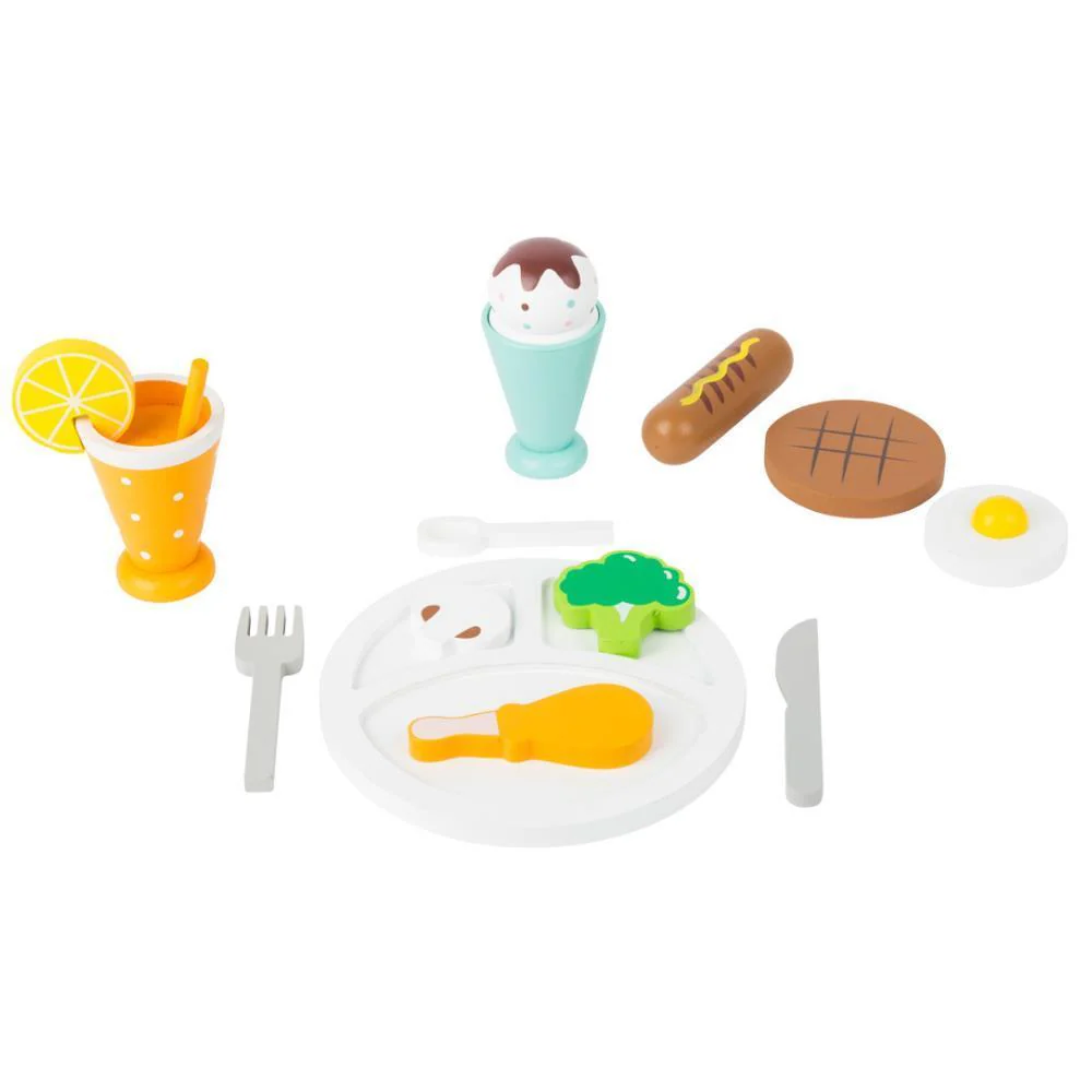 Conjunto Refeição Small Foot com Bebida e Gelado em Madeira 14 Peças - Image 3
