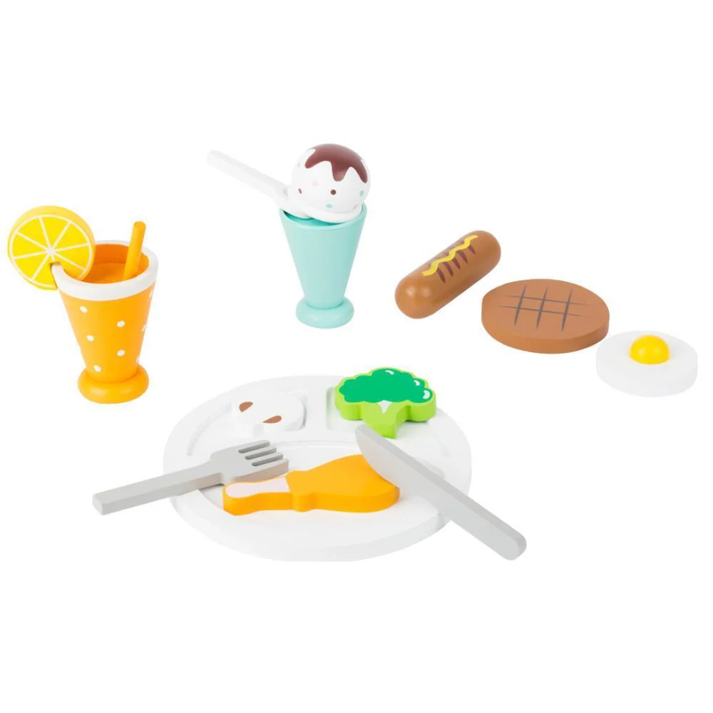 Conjunto Refeição Small Foot com Bebida e Gelado em Madeira 14 Peças - Image 4