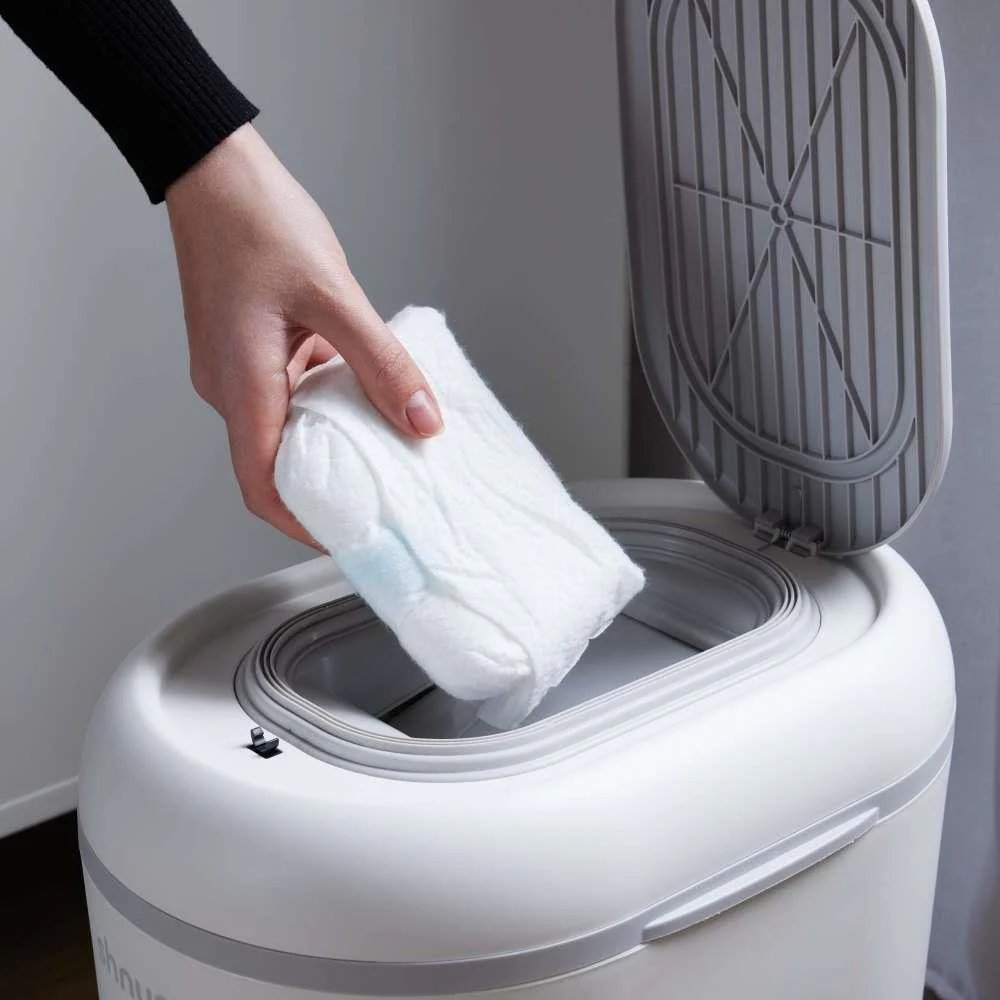 Contentor de Fraldas Shnuggle Eco Touch Branco - Image 3