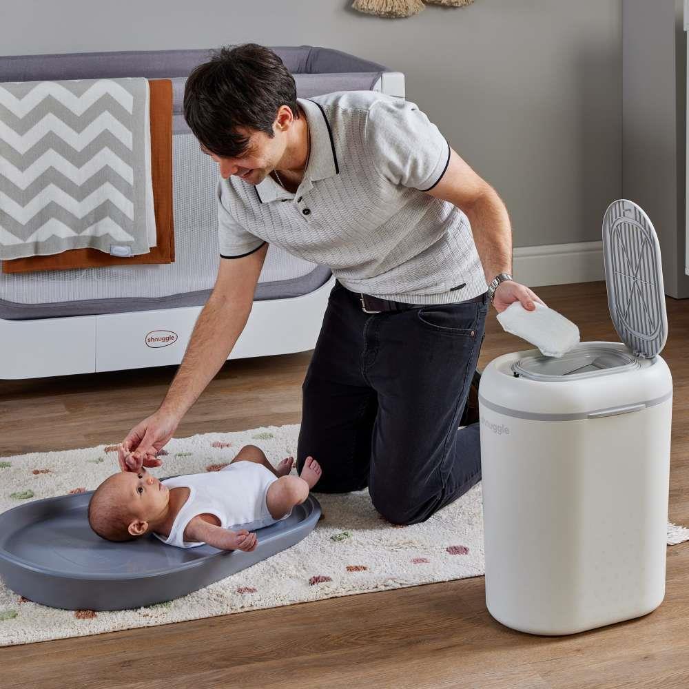 Contentor de Fraldas Shnuggle Eco Touch Branco - Image 4