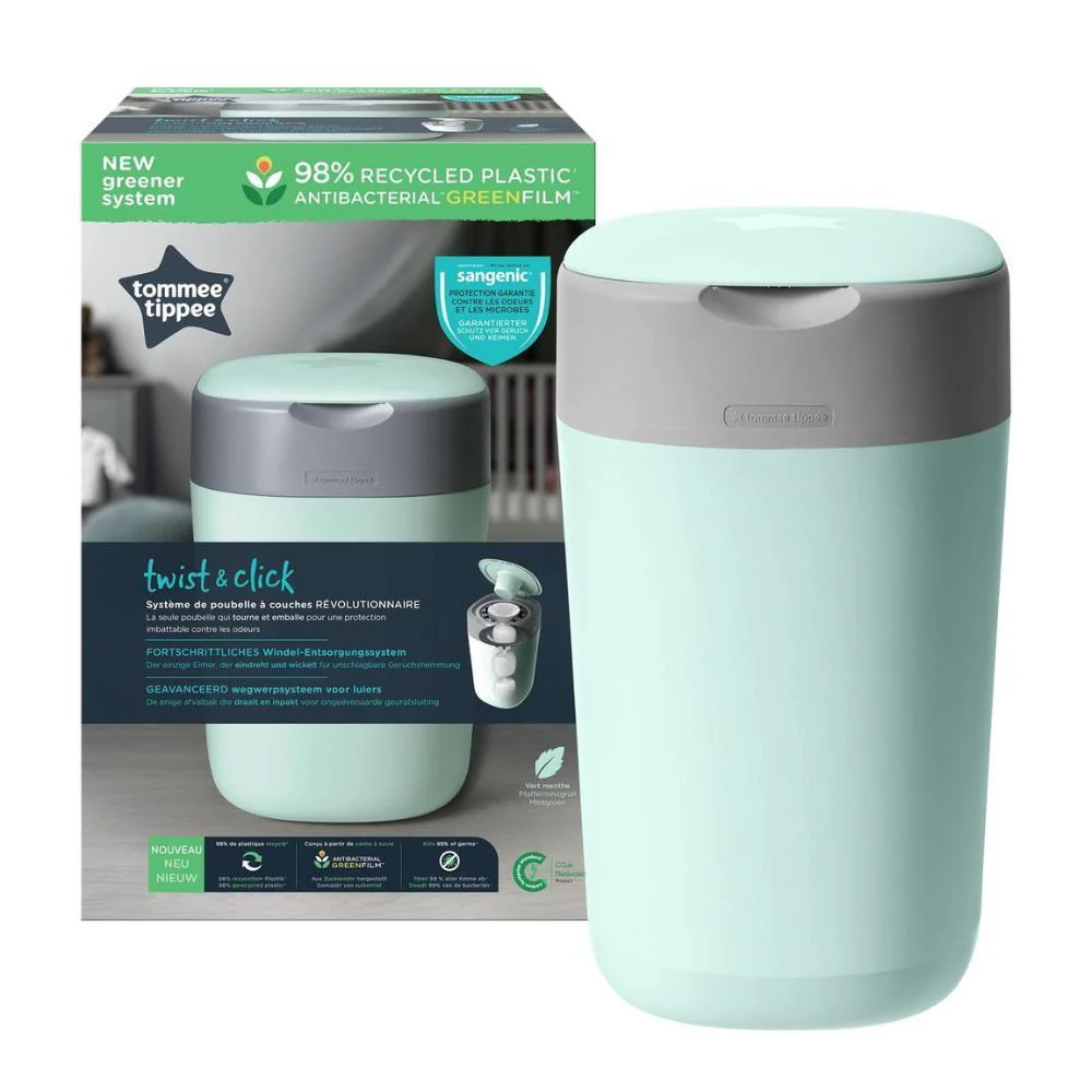 Contentor para Fraldas Tommee Tippee Sangenic Twist and Click Verde - Image 4