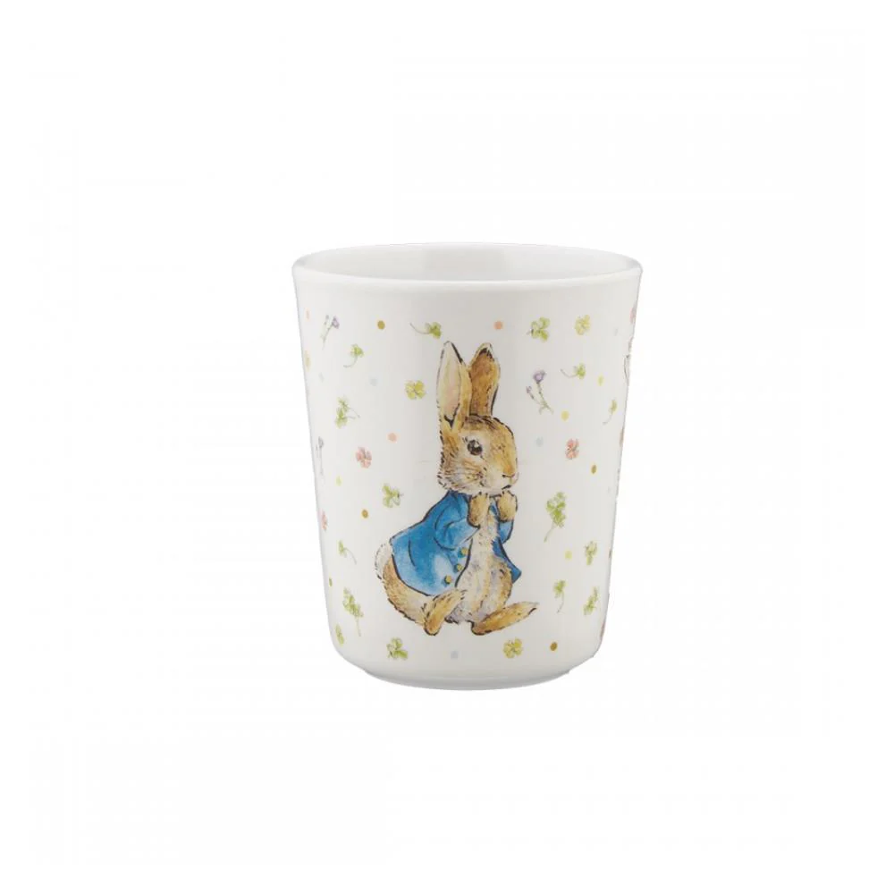 Copo em Melamina Peter Rabbit Flores Branco 160ml
