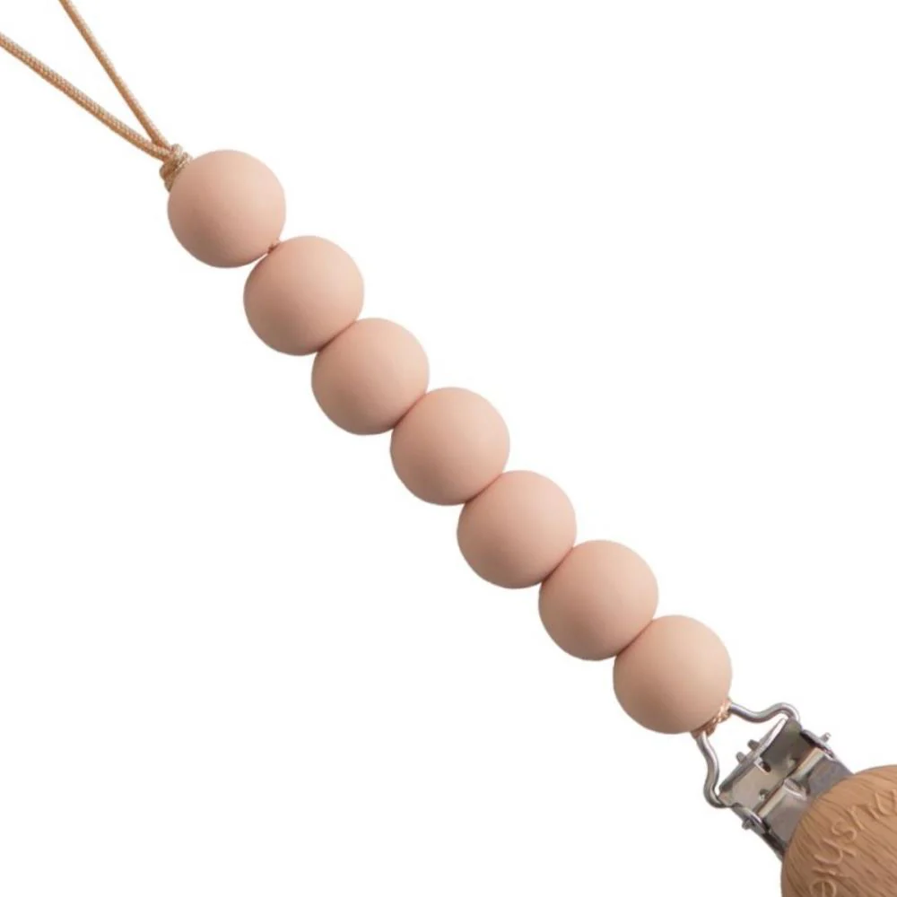 Corrente de Chupeta em Silicone Mushie Halo Blush - Image 2