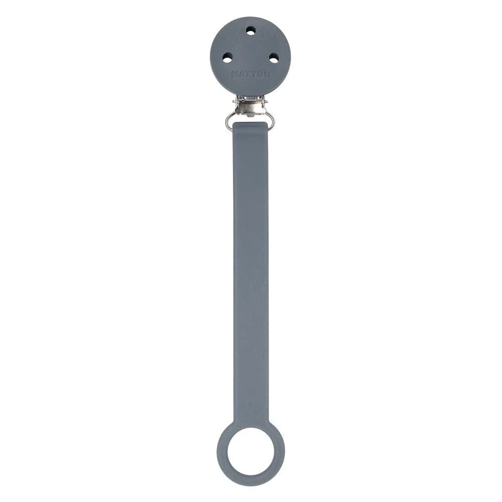 Corrente para Chupeta em Silicone Antracite
