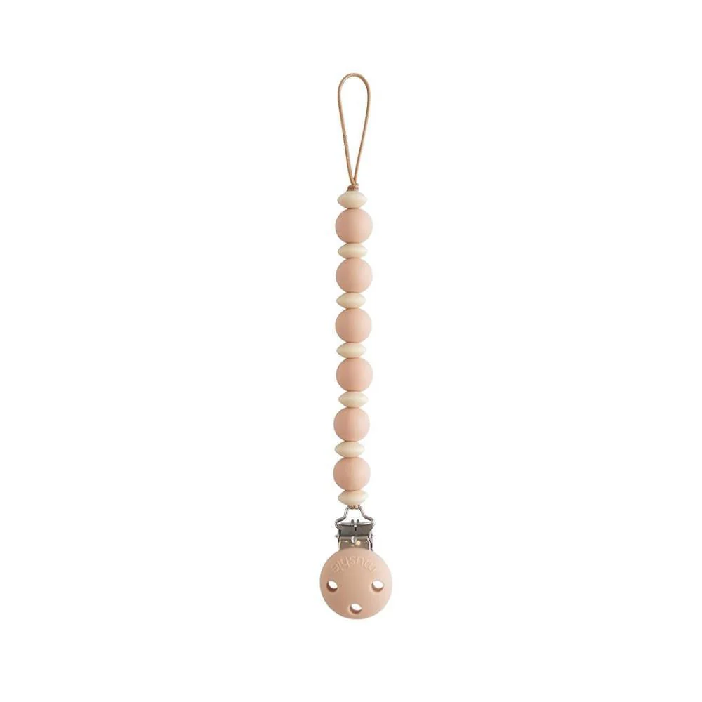 Corrente para Chupeta em Silicone Mushie Luna Blush