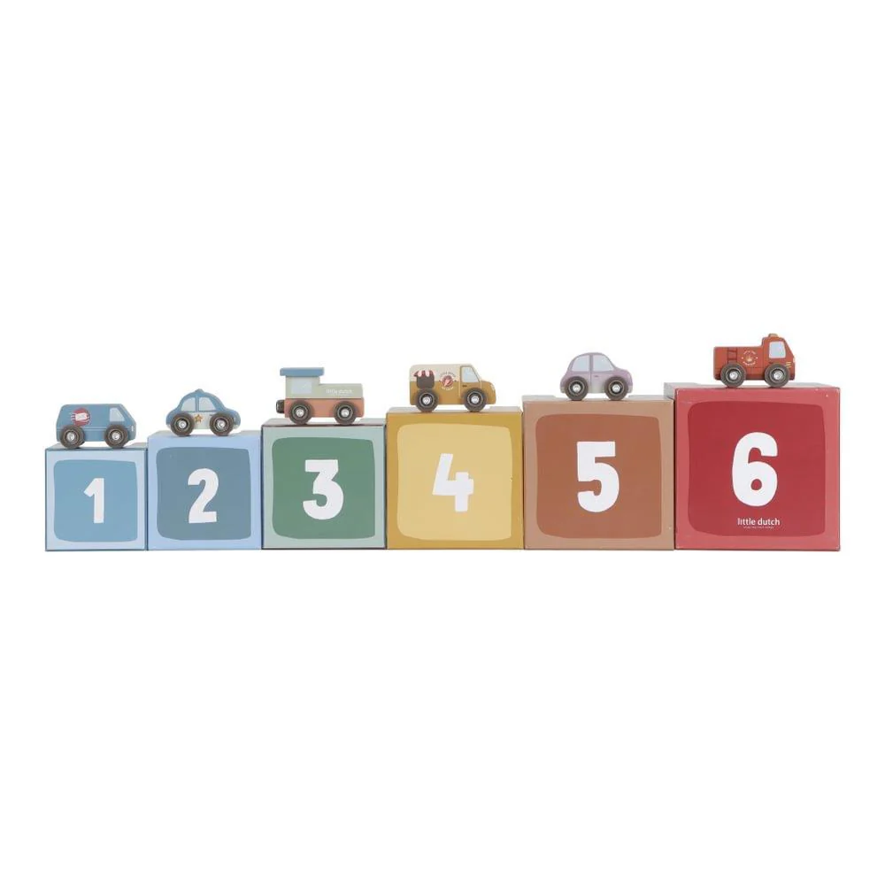 Cubos Empilháveis com 6 Carros Little Dutch - Image 4