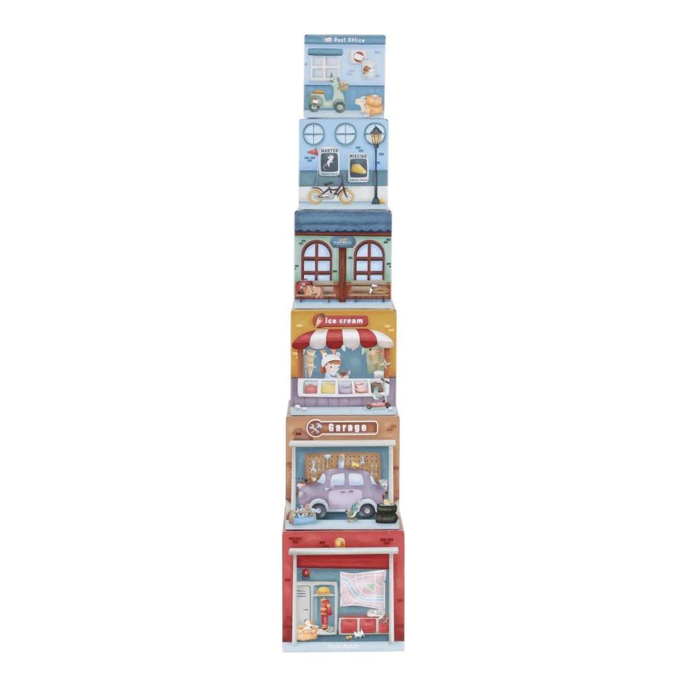 Cubos Empilháveis com 6 Carros Little Dutch - Image 5