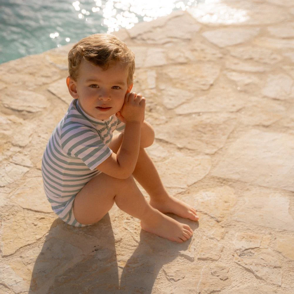 Cueca de Banho Little Dutch Stripes Surf Blue 3-6 m - Image 4