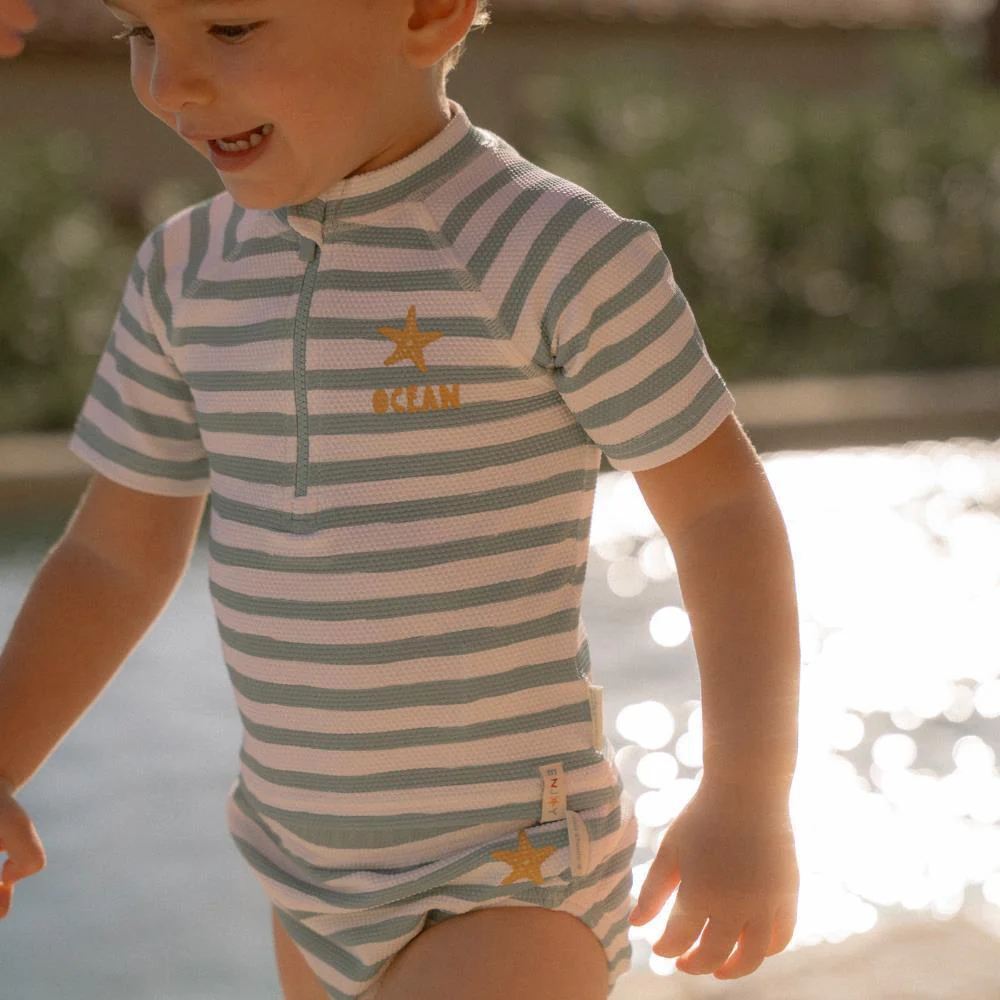 Cueca de Banho Little Dutch Stripes Surf Blue 3-6 m - Image 5