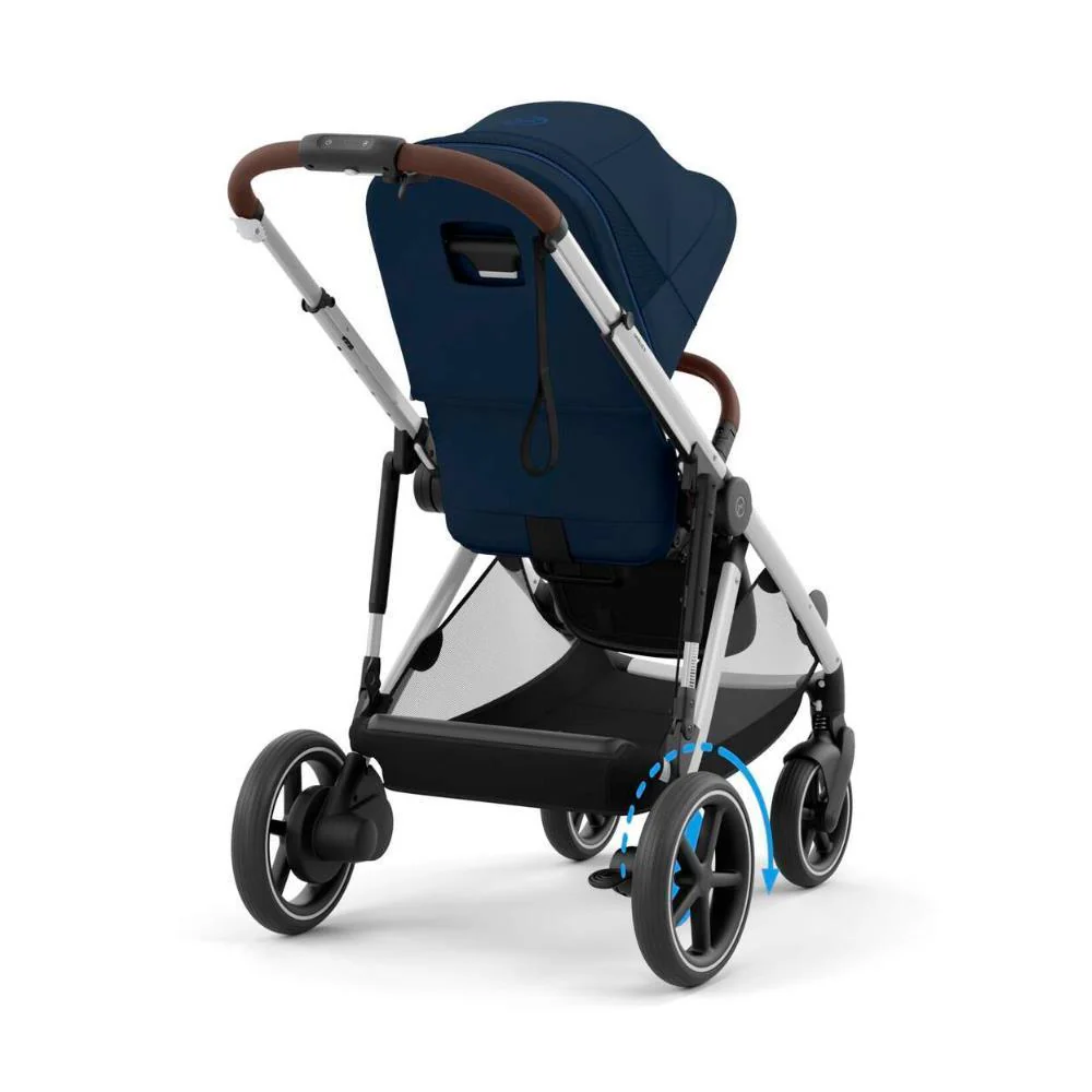 Carrinho Cybex e-Gazelle S SLV Ocean Blue - Chassis Prateado - Image 3