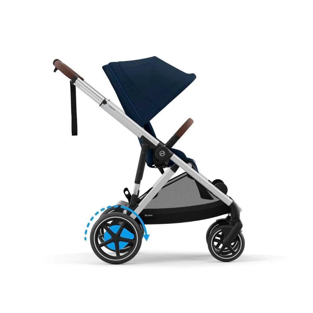 Carrinho Cybex e-Gazelle S SLV Ocean Blue - Chassis Prateado - Image 4