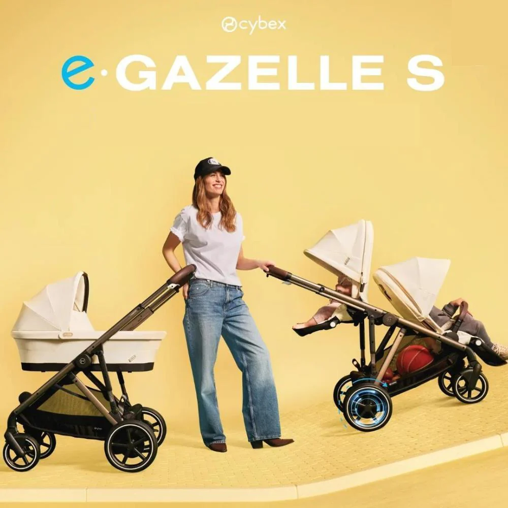 Carrinho Cybex e-Gazelle S TPE Almond Beige - Chassis Taupe - Image 13