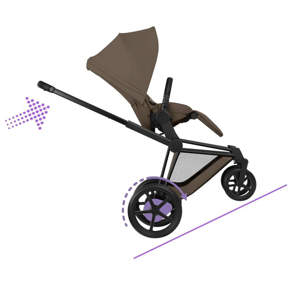 Cybex Platinum e-Priam Comfort Matt Black Coconut Brown - Image 4
