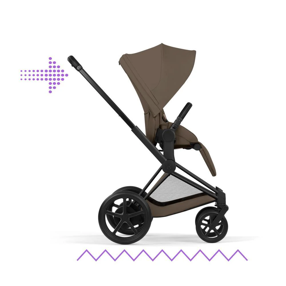 Cybex Platinum e-Priam Comfort Matt Black Coconut Brown - Image 5