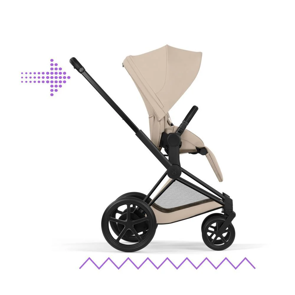 Cybex Platinum e-Priam Comfort Matt Black Cozy Beige - Image 4
