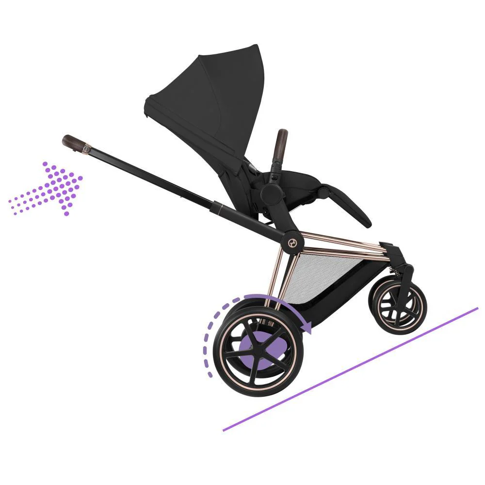Cybex Platinum e-Priam Comfort Rosegold Sepia Black - Image 4