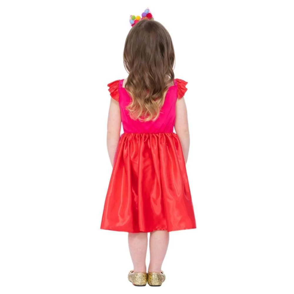 Disfarce Rainbow Kingdom Vestido Rosa 4-6 Anos - Image 3