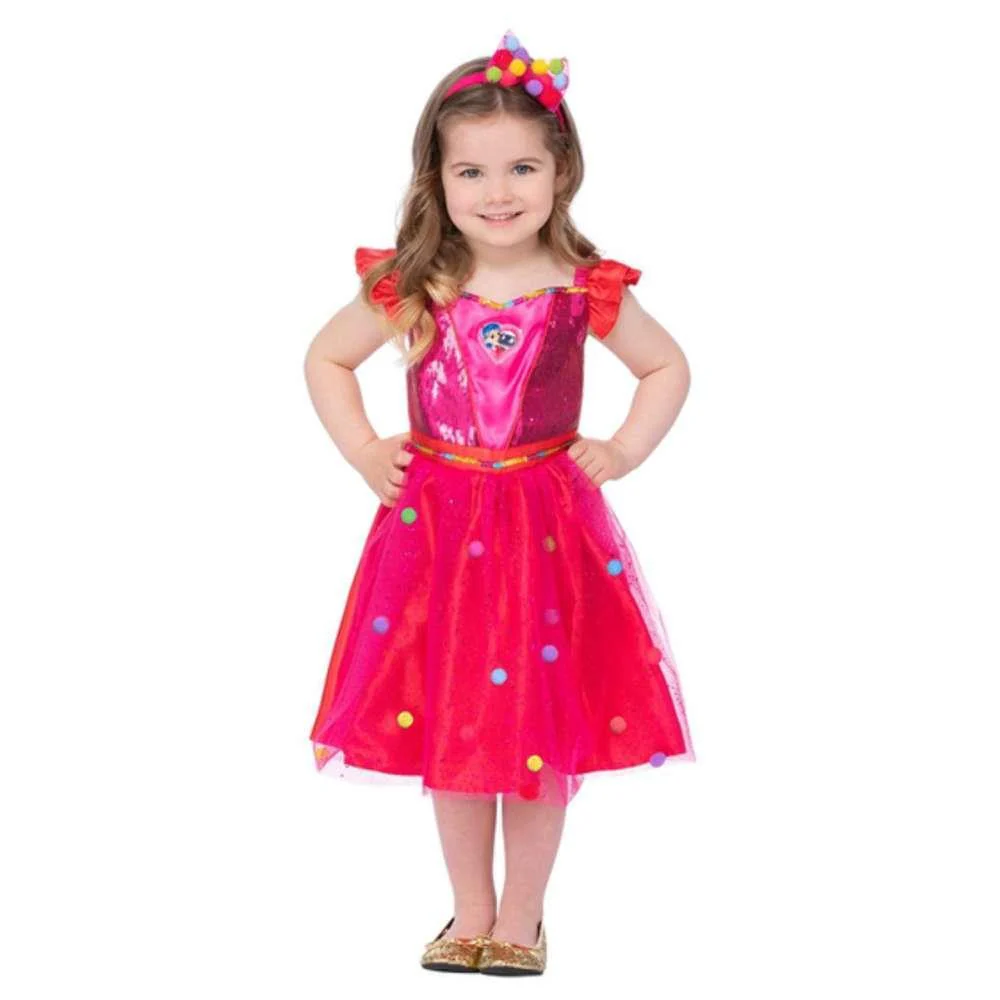 Disfarce Rainbow Kingdom Vestido Rosa 4-6 Anos - Image 4