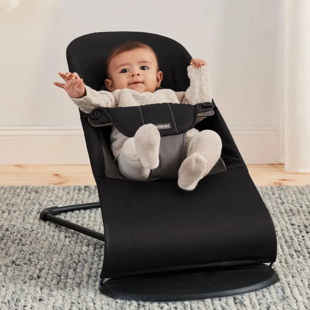 Espreguiçadeira BabyBjörn Balance Soft Jersey Black/Dark Grey - Image 7