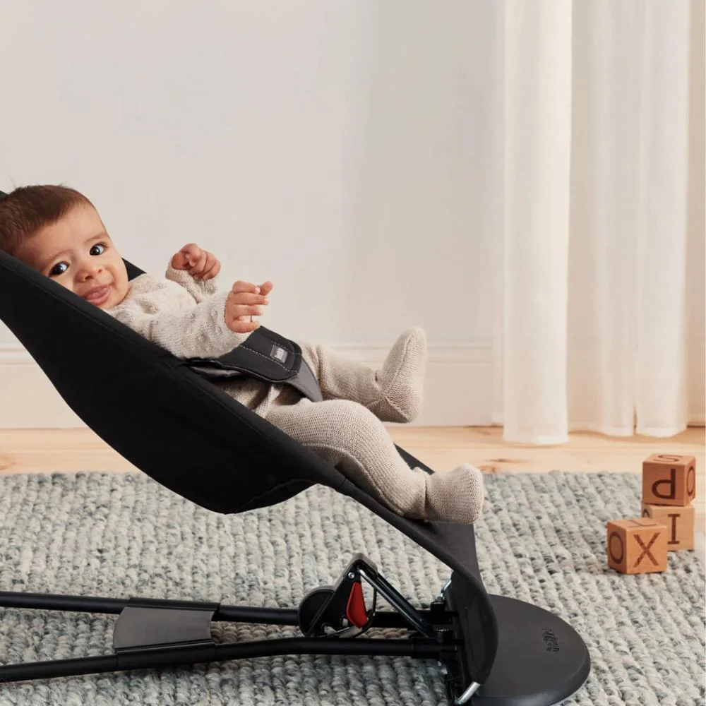 Espreguiçadeira BabyBjörn Balance Soft Jersey Black/Dark Grey - Image 8