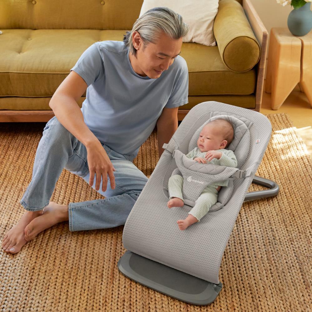 Espreguiçadeira Ergobaby Evolve Mesh Light Grey - Image 15