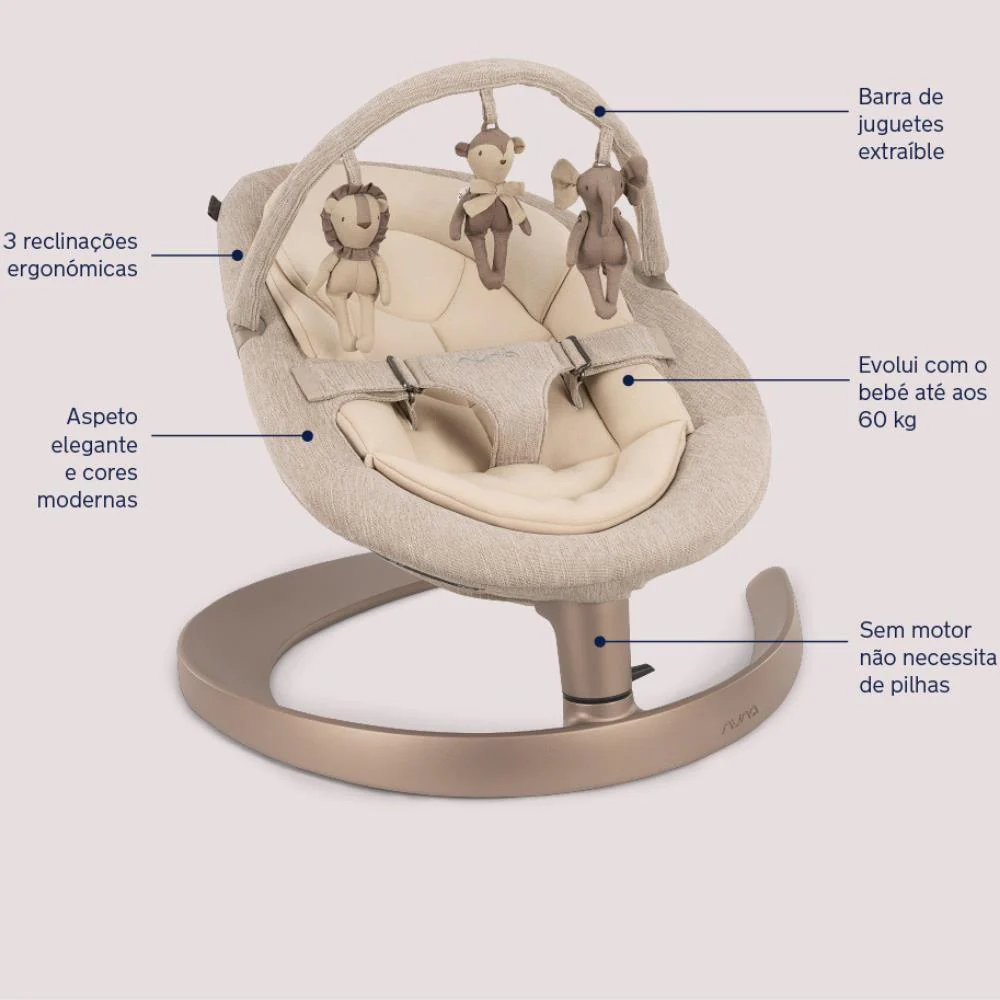 Espreguiçadeira Nuna Leaf Grow Biscotti - Image 10