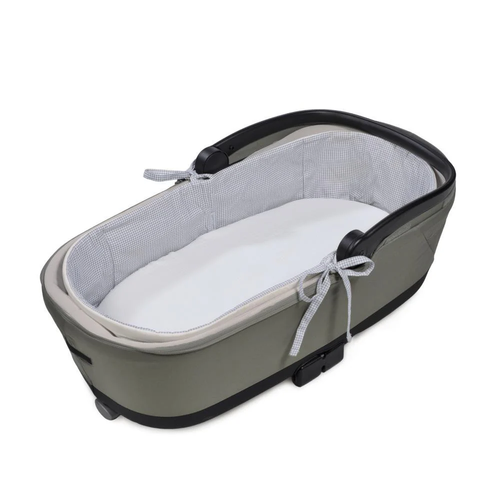 Forra/Protetor com Atilho e Varas e Lençol para Alcofa Pasito a Pasito Little Bloom Vichy Grey