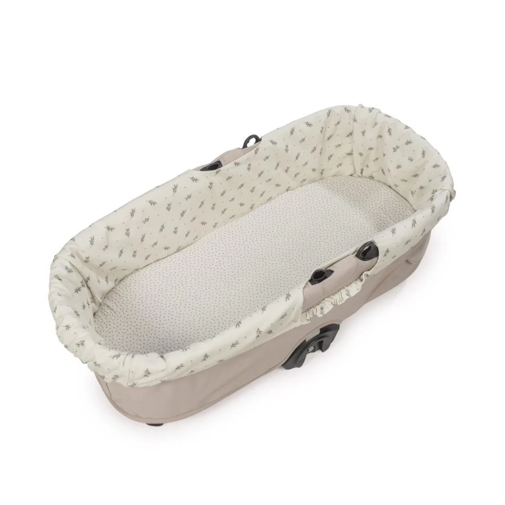 Forra/Protetor com Elástico e Lençol para Alcofa Walking Mum Mimosa Verde
