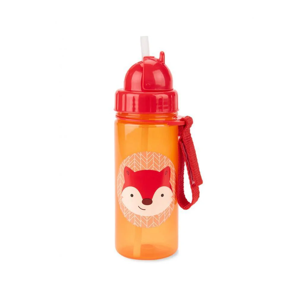 Garrafa com Palhinha Raposa Zoo 390ml - Image 2