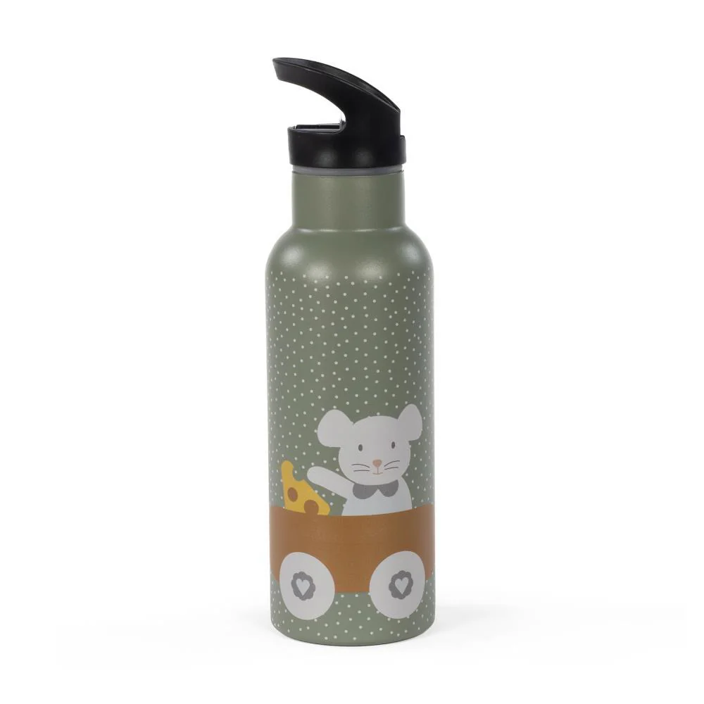 Garrafa Térmica Walking Mum Mouse Poppy Moss 500ml
