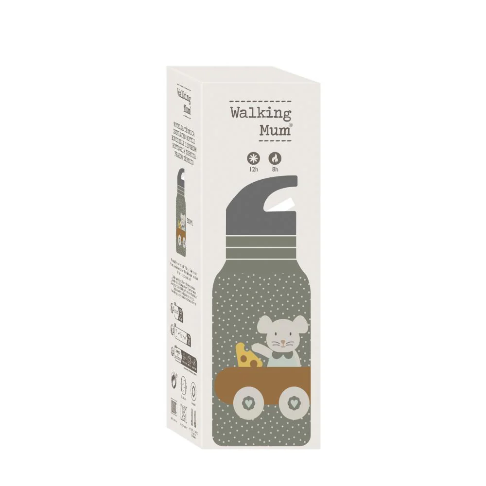 Garrafa Térmica Walking Mum Mouse Poppy Moss 500ml - Image 4