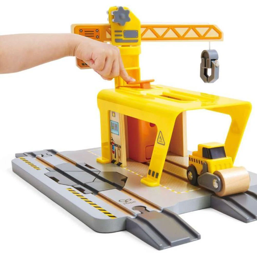 Grua e Veículos de Construção Hape 14 Peças - Image 4