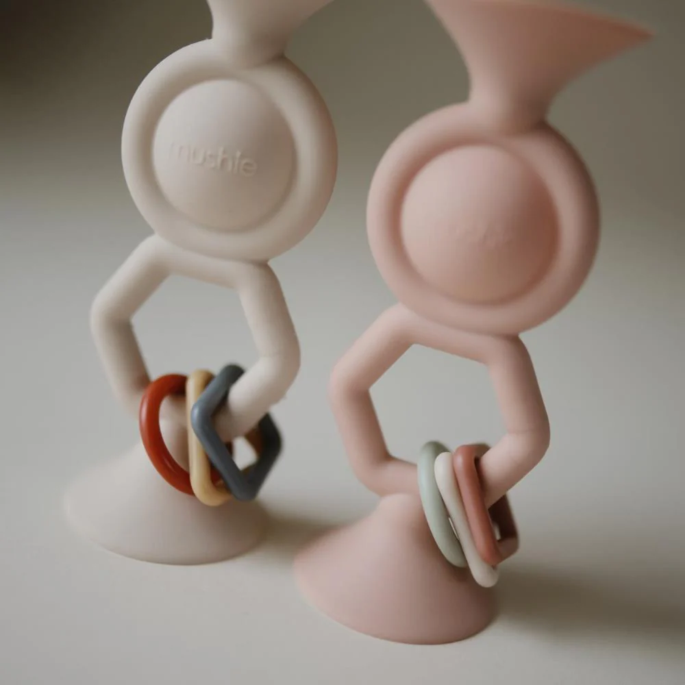 Hexapop com Ventosa em Silicone Mushie Blush - Image 3