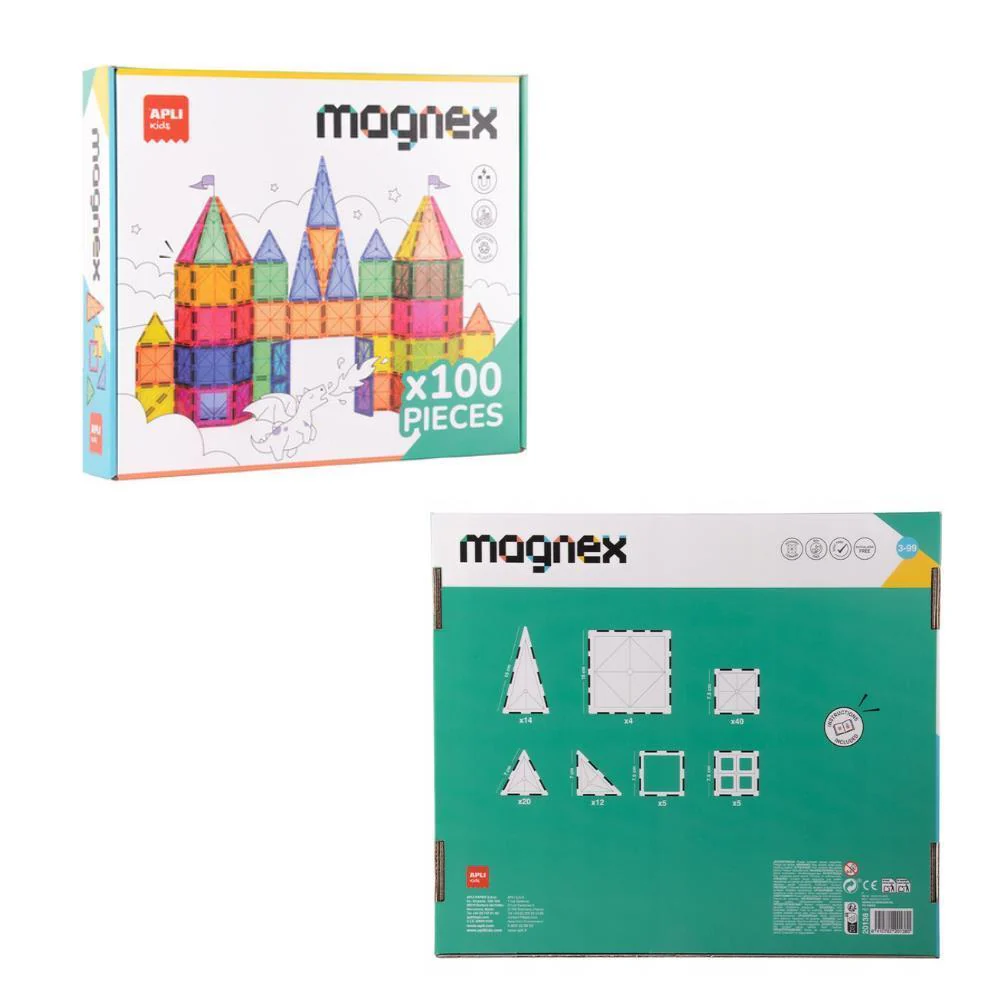 Jogo de Construções Magnéticas Apli Kids 100 Peças - Image 2