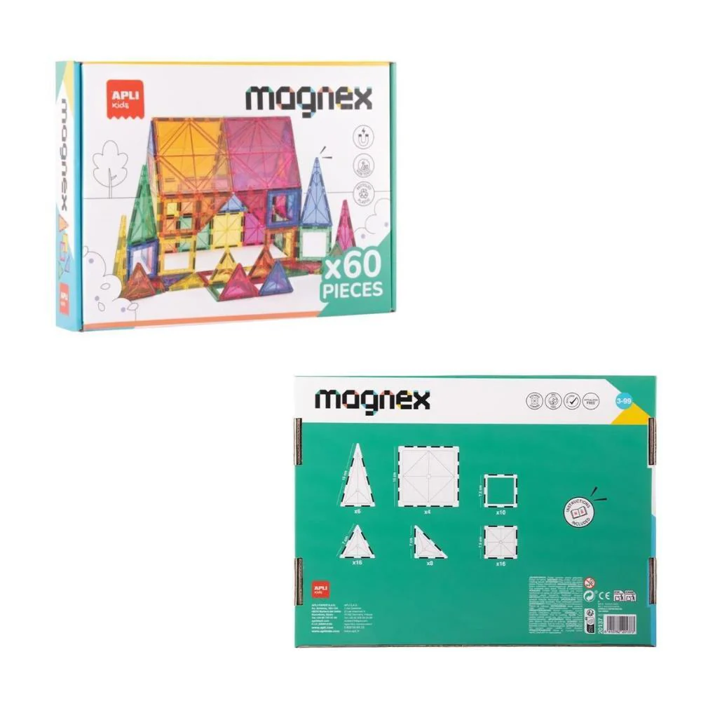 Jogo de Construções Magnéticas Apli Kids 60 Peças - Image 3