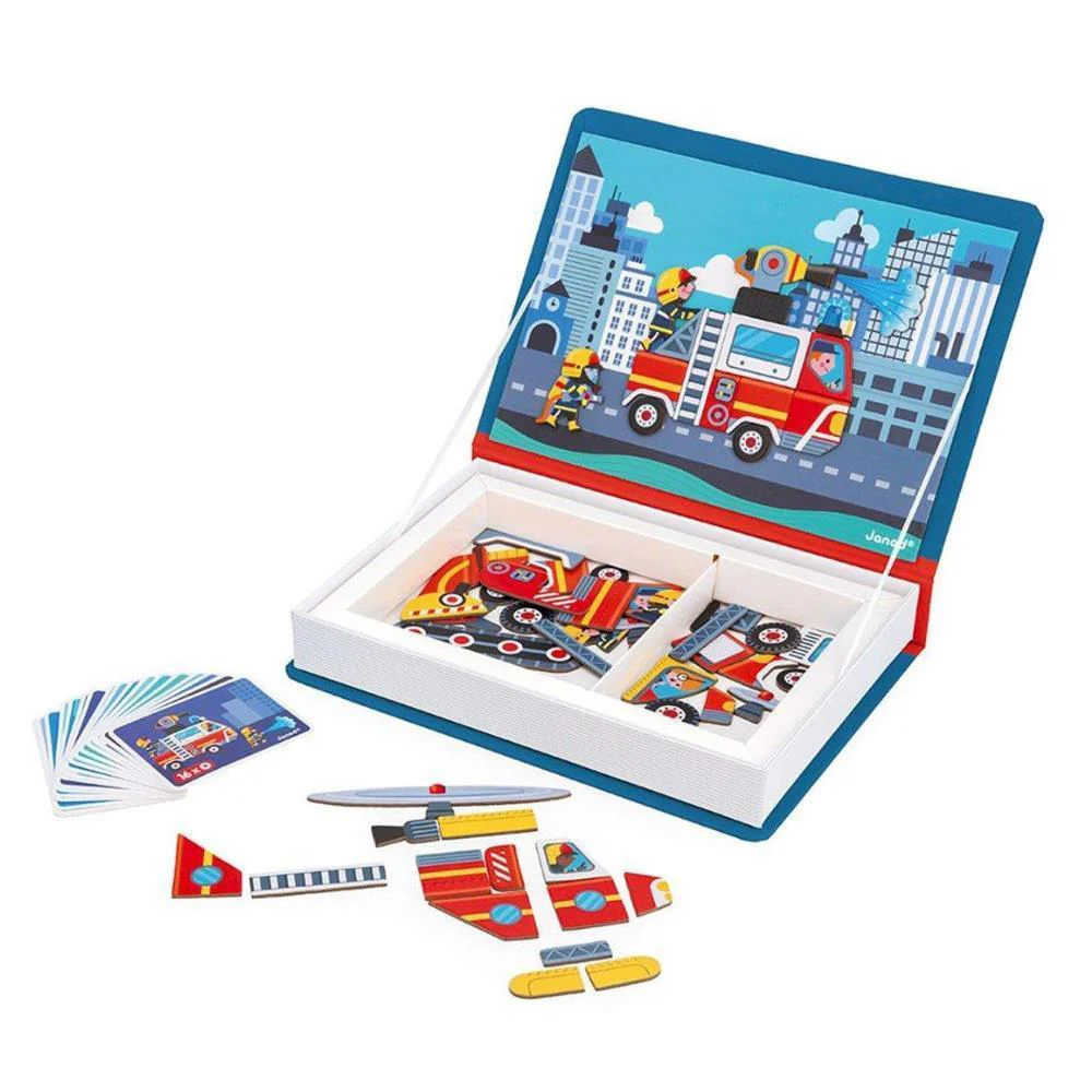 Jogo Janod MagnetiBook Bombeiros - Image 2