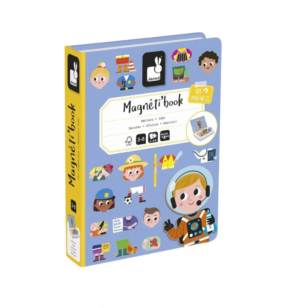 Jogo Janod MagnetiBook Profissões